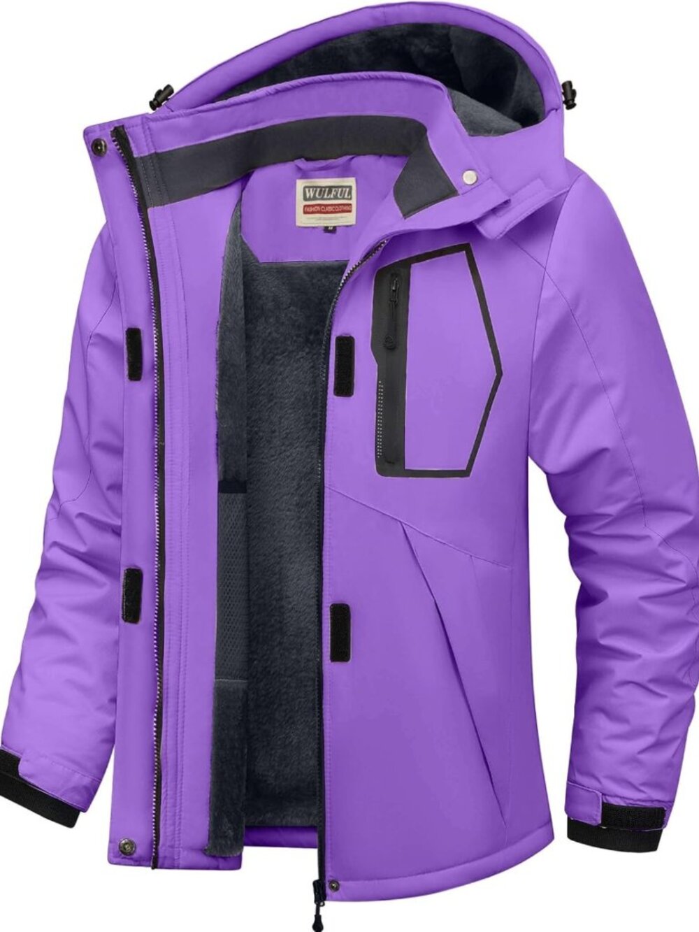 Warm Waterproof Ski Jacket for Women | Windproof Fleece Lined Winter Coat with